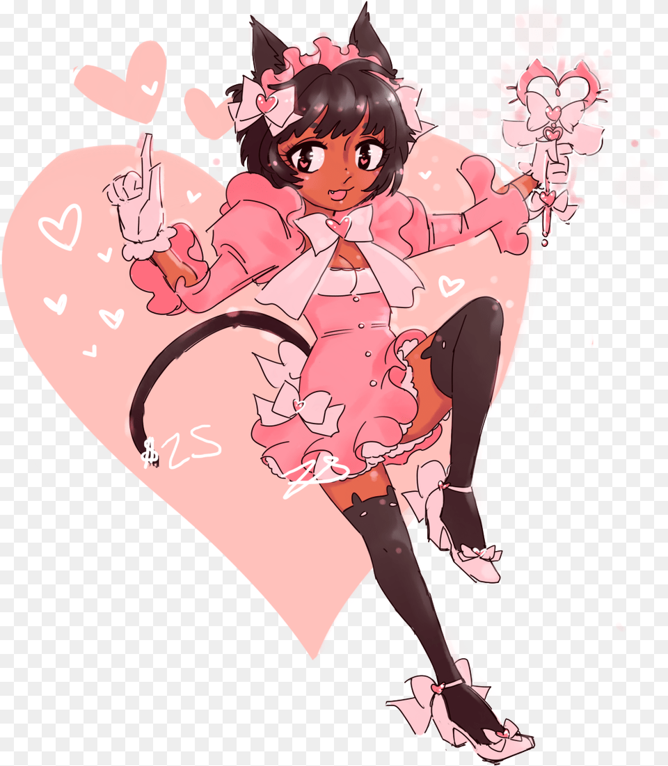 For This One I Made A Magical Cat Girl With Lots Of Cartoon, Book, Comics, Publication, Baby Png