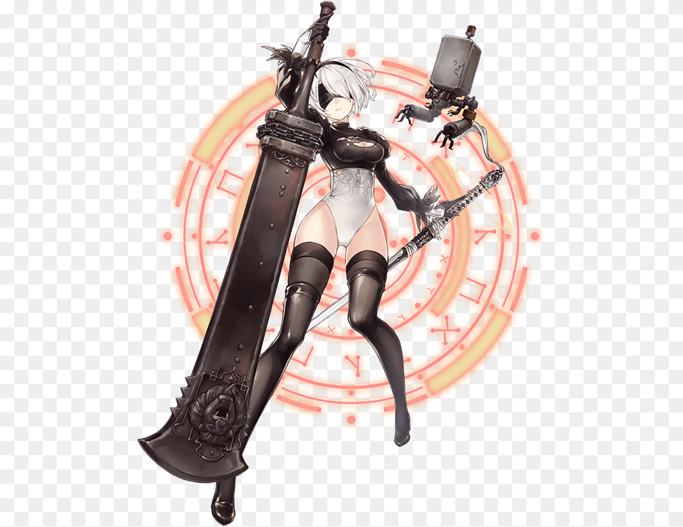 For Those Who Don39t Know When 2b Self Sinoalice, Sword, Weapon, Adult, Female Png