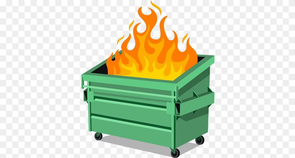 Forbidden Emoji Dumpster Fire Emoji, Flame Free Png Download
