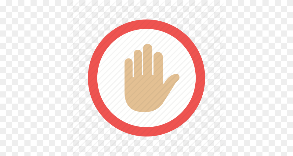 Forbidden Halt Hand Interrupt Red Sign Stop Icon, Body Part, Person, Symbol, Finger Png