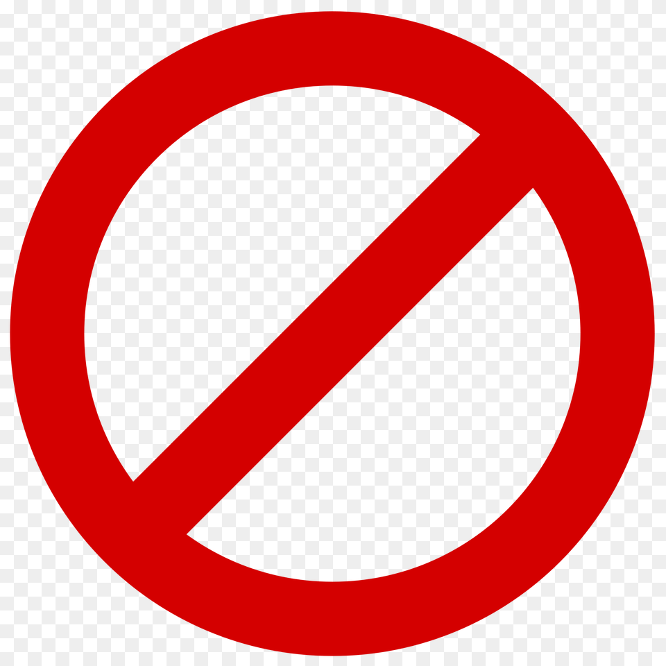 Forbidden Symbol Transparent, Sign, Road Sign Png