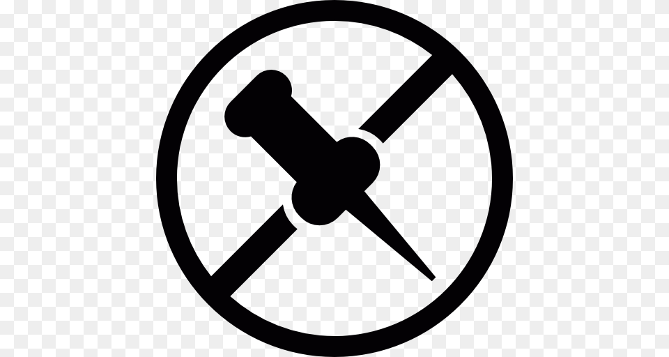 Forbidden To Thumbtacks, Symbol, Disk, Sign Free Png