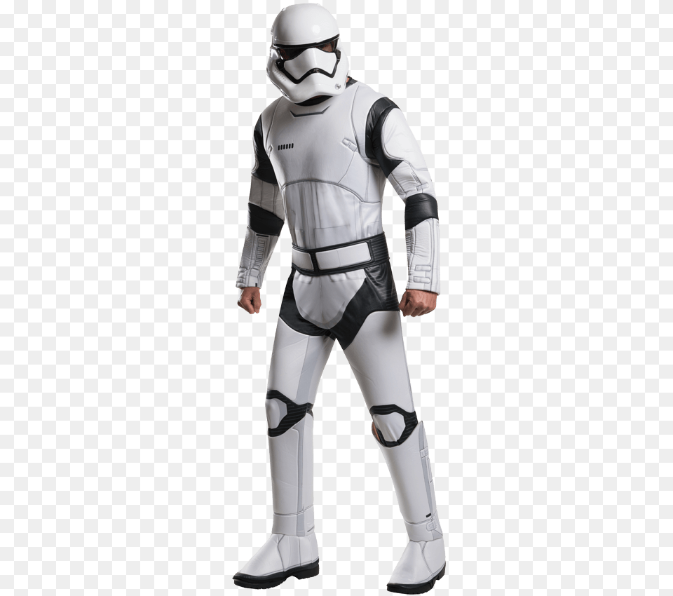 Force Awakens Deluxe Adult Stormtrooper Costume, Helmet, Male, Man, Person Png Image