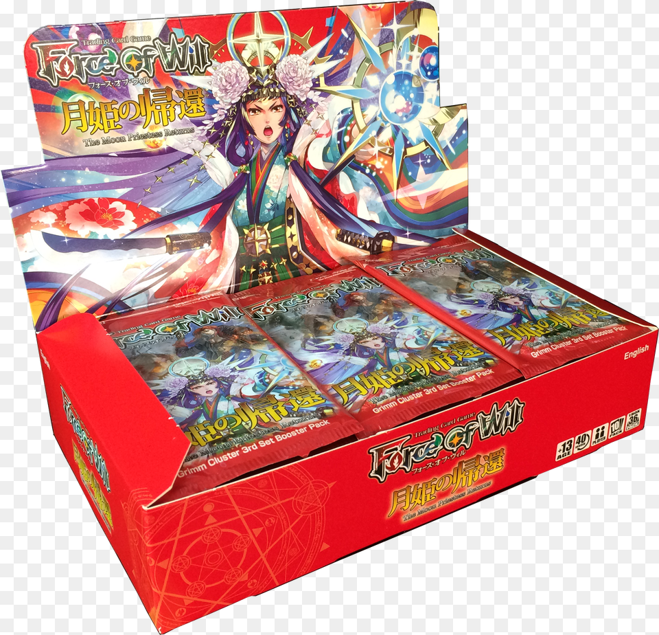 Force Of Will G3 Booster Display The Moon Priestess Png Image