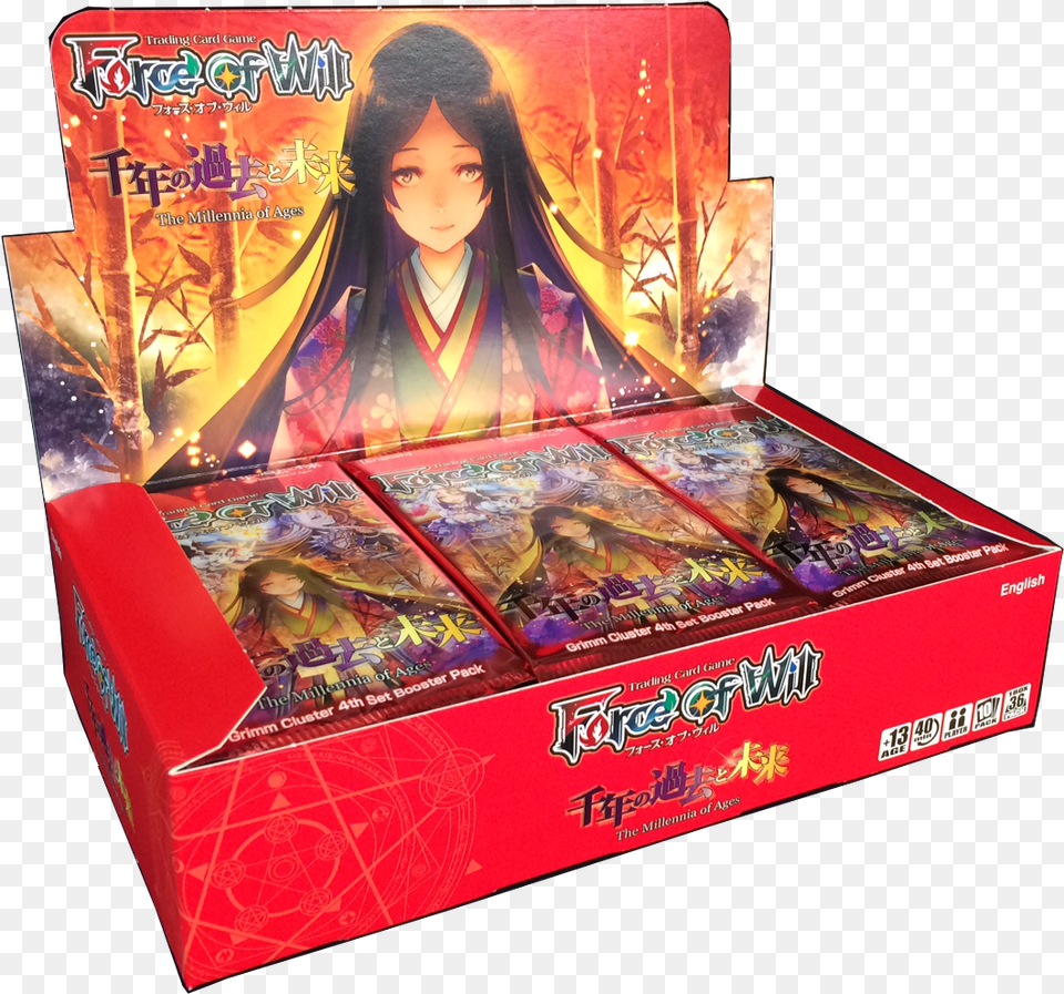 Force Of Will G4 Booster Display The Millennia Of Ages, Book, Publication, Person, Comics Png Image