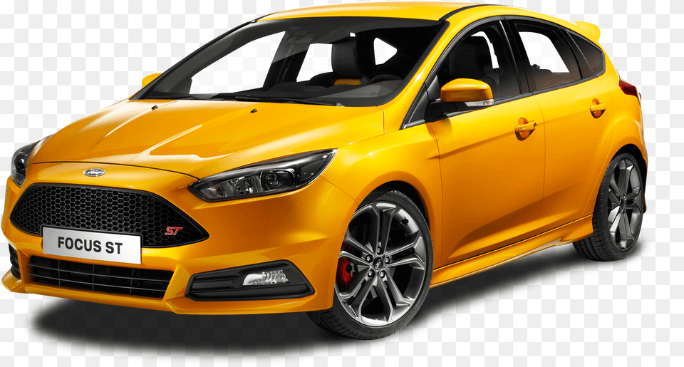 Ford Focus St Yellow Car, Spoke, Machine, Vehicle, Transportation Free Transparent Png