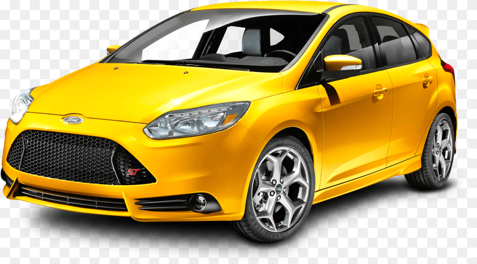 Ford Focus Yellow Car Image Purepng Transparent 2012 Focus St, Alloy Wheel, Vehicle, Transportation, Tire Free Png