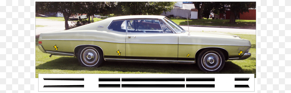 Ford Galaxie 500 Xl Gt Lower Stripe Kit Ford Galaxie, Alloy Wheel, Vehicle, Transportation, Tire Free Png Download