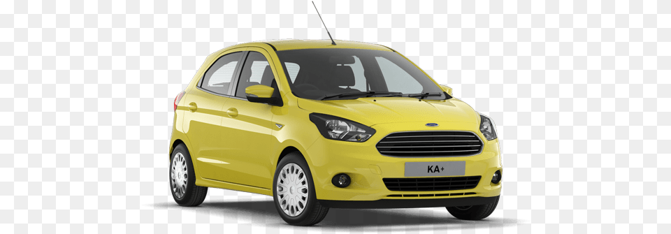 Ford Ka Yellow New Ford Ka, Car, Vehicle, Transportation, Sedan Free Transparent Png
