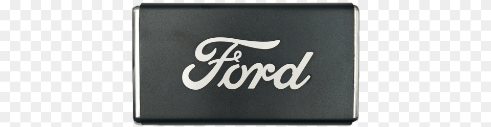 Ford Logo Metal Power Bank Sign, Text, Blackboard, Computer, Electronics Free Png