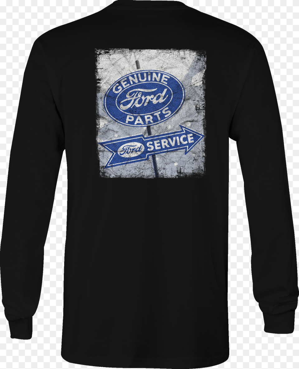 Ford Long Sleeve Tshirt Vintage Sign Shirt For Men Genuine Ford Parts Tee, Clothing, Long Sleeve, T-shirt, Coat Free Png