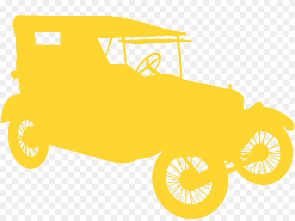 Ford Model T Car Silhouette, Antique Car, Model T, Transportation, Vehicle Free Png