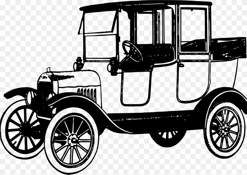 Ford Model T Clipart, Gray Free Png