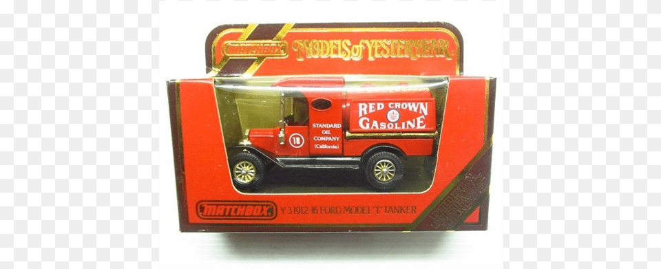 Ford Model T Tanker 1912 Red Crown Matchbox Yesteryear Hummer, Transportation, Vehicle, Machine, Truck Free Png