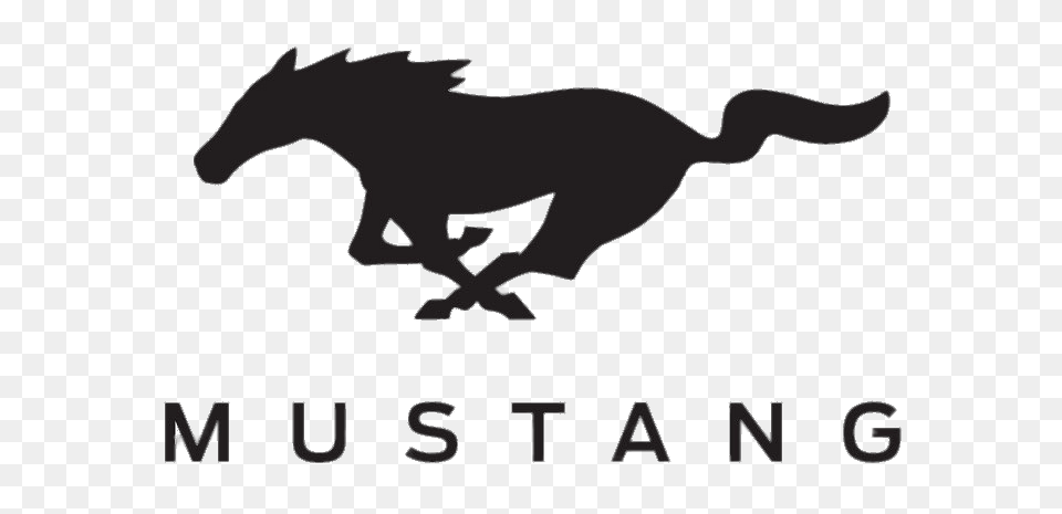 Ford Mustang Logo Black, Silhouette, Animal, Kangaroo, Mammal Png