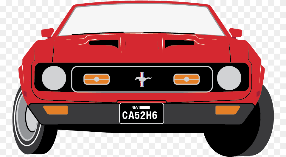 Ford Mustang Mach Race Car, Coupe, License Plate, Vehicle, Transportation Free Png