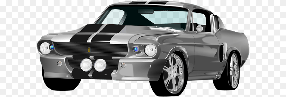 Ford Mustang Racing Car Transparent Mustang Shelby Gt 500 Eleanor, Vehicle, Coupe, Transportation, Sports Car Png Image