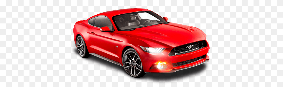 Ford Mustang Red Car Coupe, Sports Car, Transportation, Vehicle Png Image