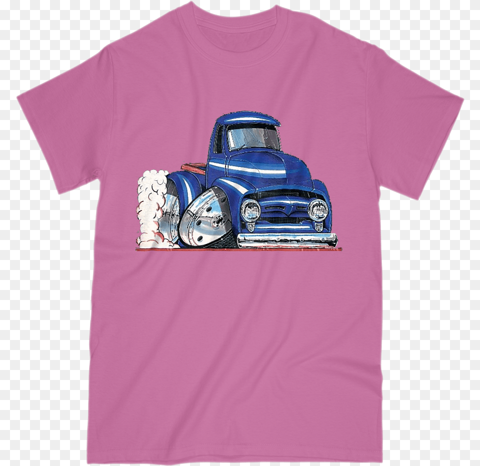 Ford Truck Cartoon Ford T Shirt Sleeve S Men Unisex Kool Art Blue F100 Pickup Truck Sticker Decal, Clothing, T-shirt, Car, Transportation Png