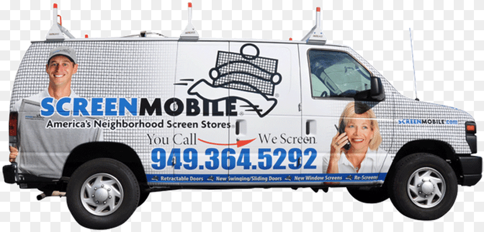 Ford Van Vehicle Wrap With Custom Graphics Ford E Series, Transportation, Moving Van, Adult, Person Png Image
