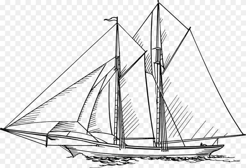 Fore And Aft Rigging, Boat, Sailboat, Transportation, Vehicle Free Png