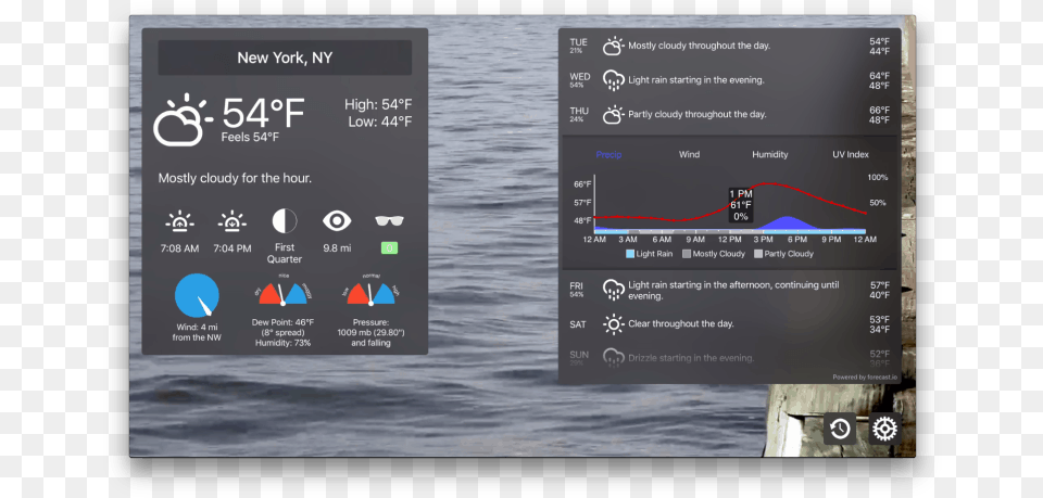 Forecast Bar Apple Tv Forecast Bar, Waterfront, Water, Screen, Monitor Free Png Download
