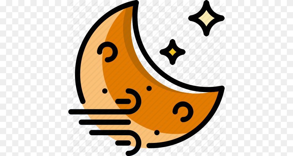 Forecast Night Weather Windy Icon, Astronomy, Moon, Nature, Outdoors Png Image