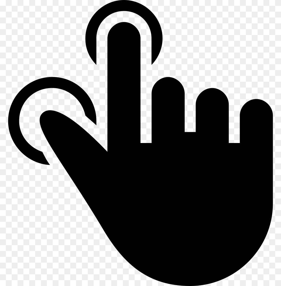 Forefinger And Thumb Finger Tap Gesture Indice Icono, Stencil, Hardware, Glove, Electronics Png