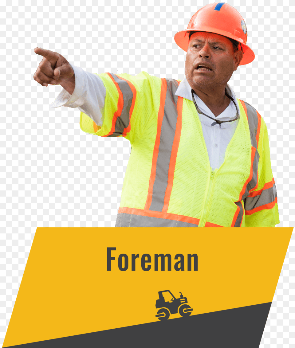 Foreman In Asphalt Hard Hat, Worker, Person, Helmet, Hardhat Png Image