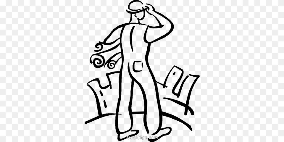 Foreman With Blueprints Royalty Vector Clip Art Illustration, Person, Photography Free Transparent Png