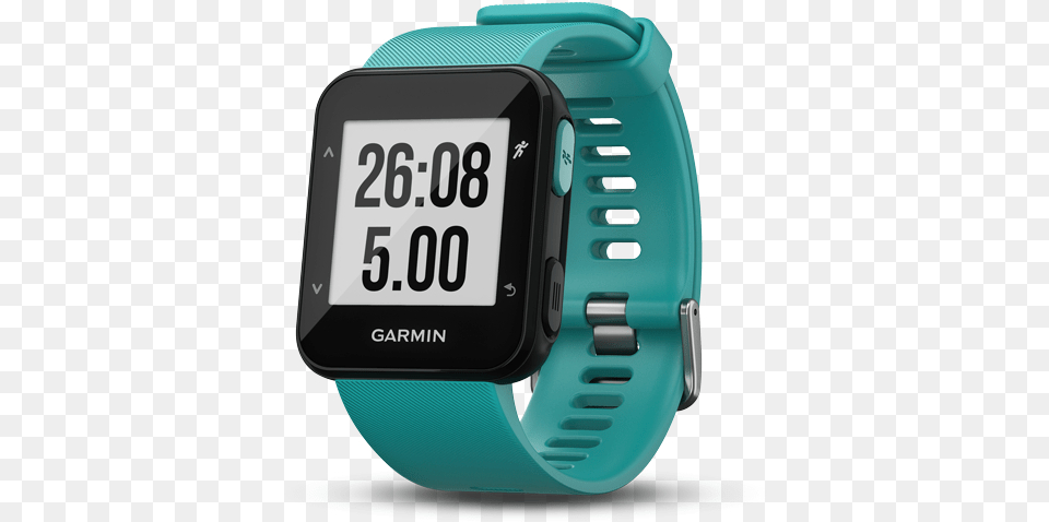 Forerunner Garmin Sportwatch Forerunner 30 Turquoise, Wristwatch, Digital Watch, Electronics, Person Free Png Download