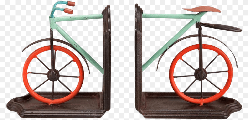 Foreside Home And Garden Bike Bookends Send, Machine, Wheel, Bicycle, Transportation Free Png