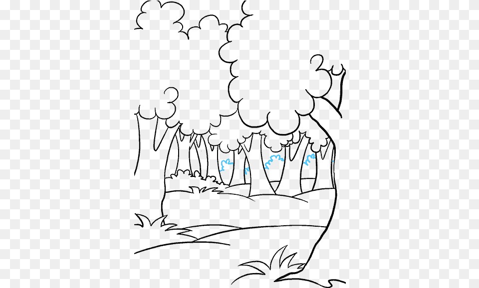 Forest Easy To Draw, Outdoors Png Image