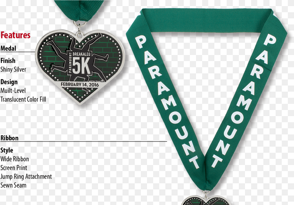 Forest Green Colored Neck Ribbon For Running Medals Medallas De Marathon, Accessories, Jewelry, Locket, Pendant Free Transparent Png