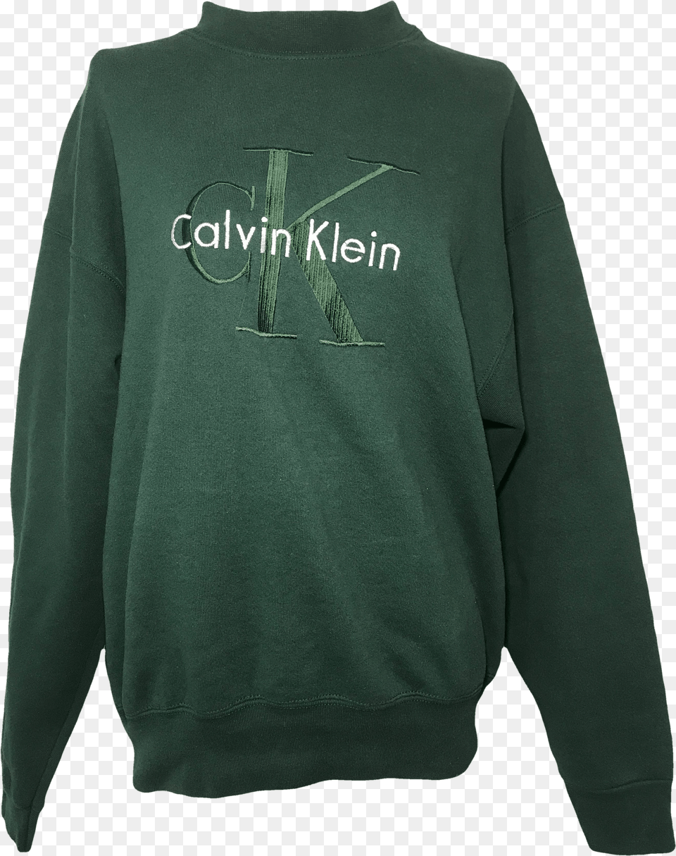 Forest Green Long Sleeve Crewneck Sweatshirt By Calvin Free Png Download