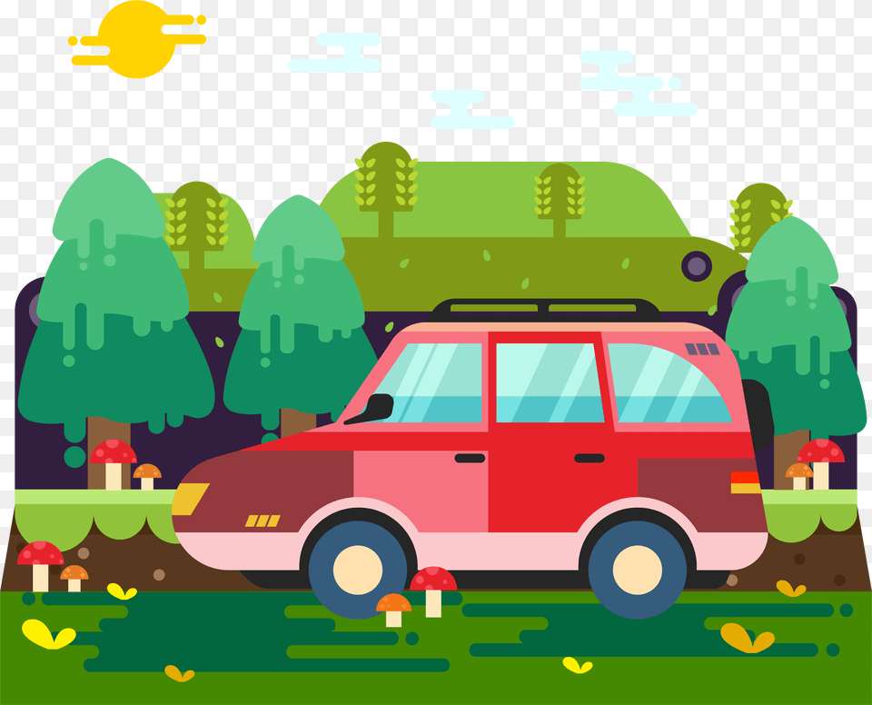 Forest Jungle Plants Trees, Baby, Person, Vehicle, Car Png