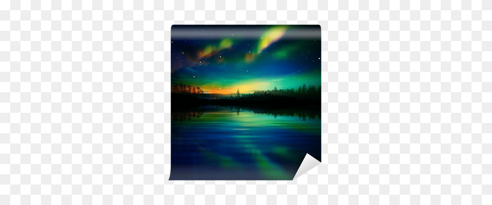 Forest Lake, Sky, Outdoors, Night, Nature Free Transparent Png