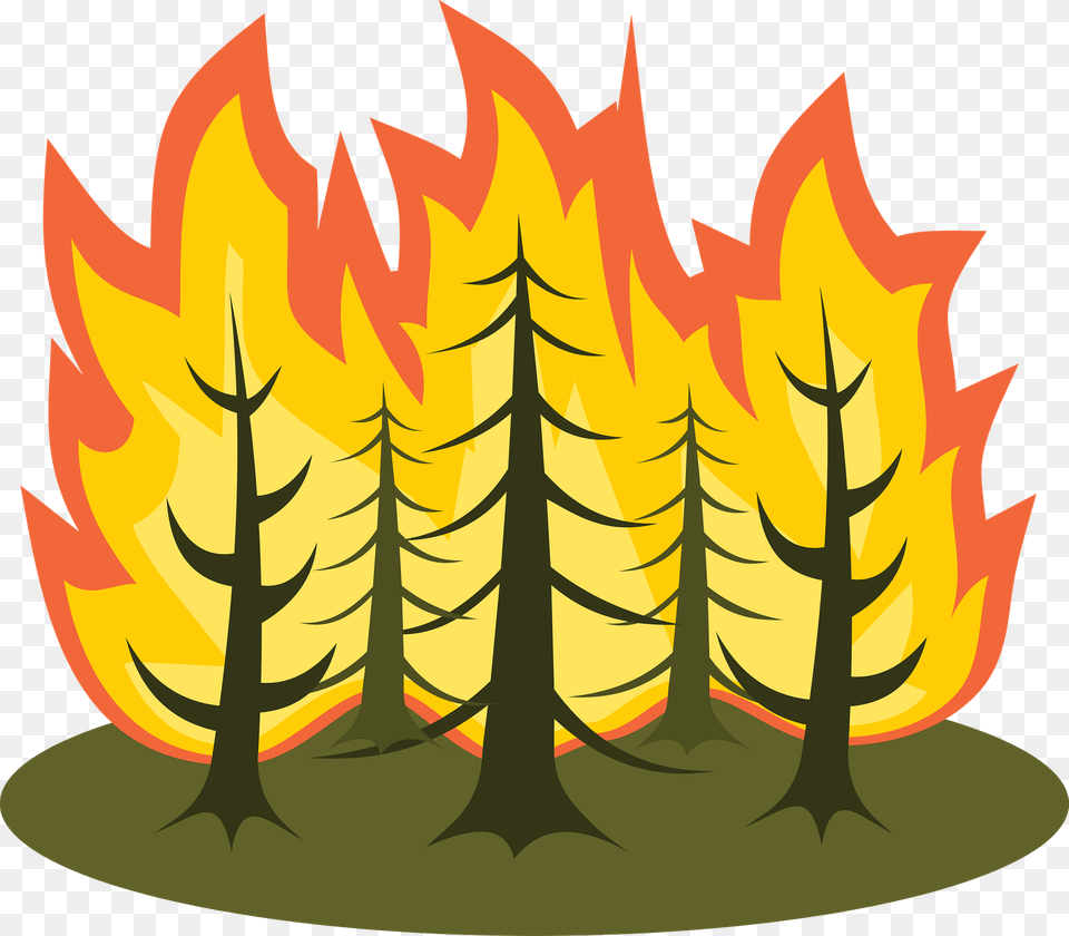 Forest On Fire Clipart, Flame, Bonfire Png