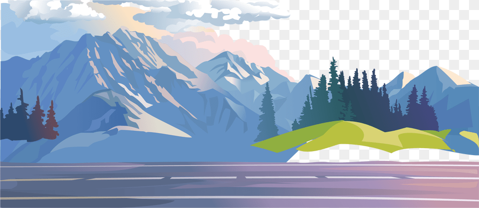 Forest Stock Illustration Clip Art Blue Sky Mountain Range Transparent Background, Nature, Landscape, Scenery, Outdoors Free Png