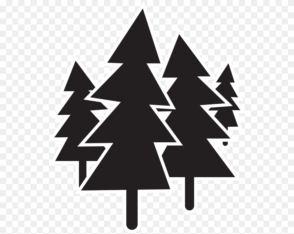Forest Tree Icon Full Size Image Pngkit Camping Cartoon Vector, Stencil, Triangle, Symbol Free Png Download