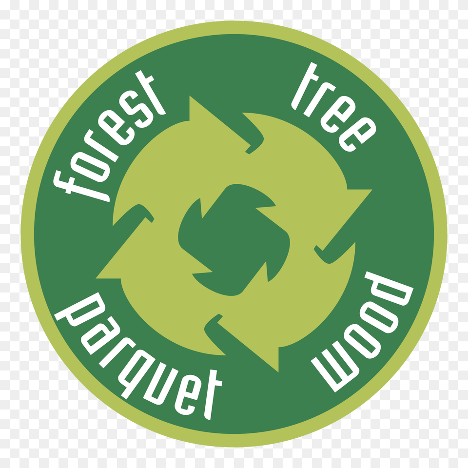 Forest Tree Parquet Wood Logo Transparent Vector, Recycling Symbol, Symbol, Disk Free Png