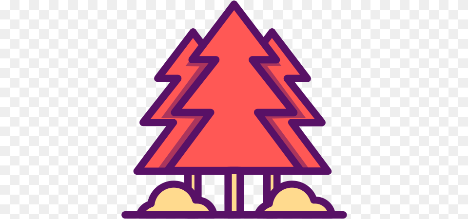 Forest Trees Nature Firs Free Icon Language, Purple, Triangle, Food, Ketchup Png