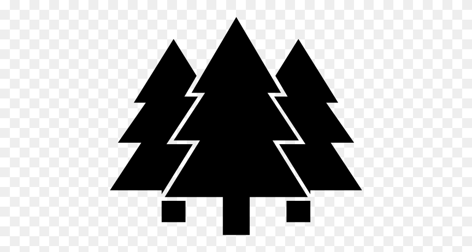 Forest Trees Woods Icon, Gray Free Png Download