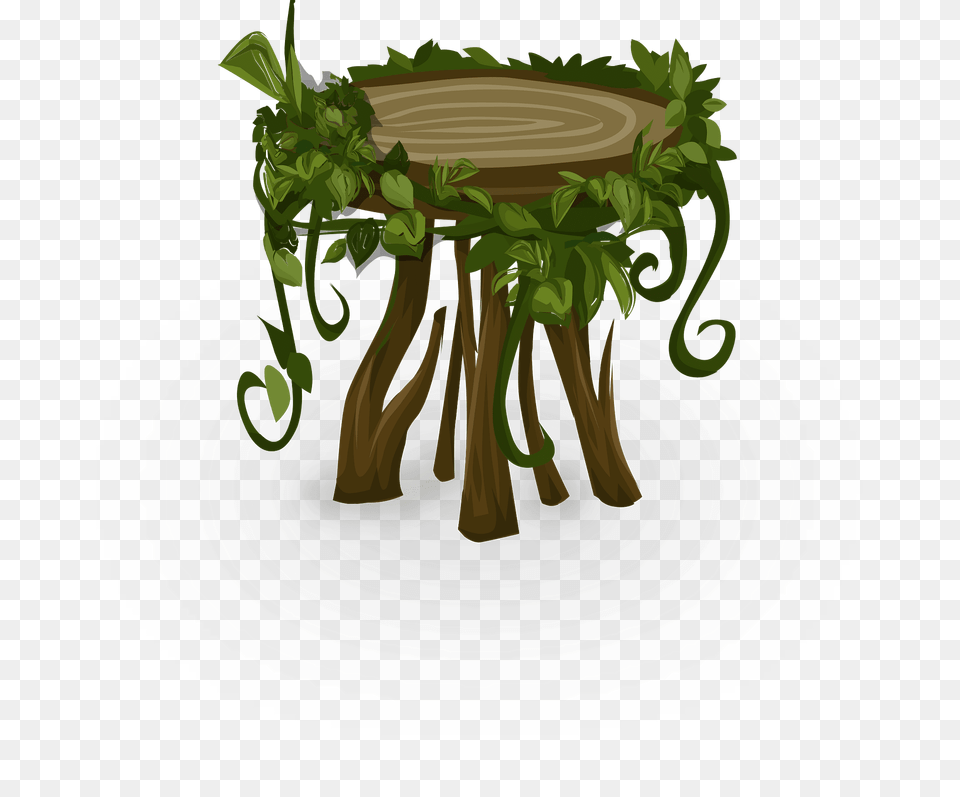 Forest Vines Pedestal Clipart, Green, Vase, Tree, Pottery Png Image