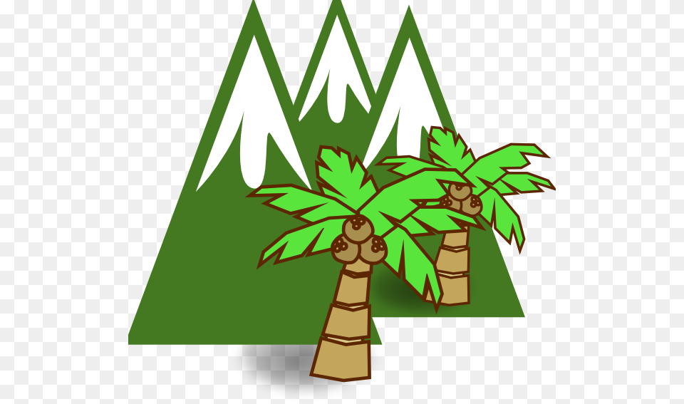 Forested Mountains Clipart, Tree, Palm Tree, Plant, Green Free Png Download