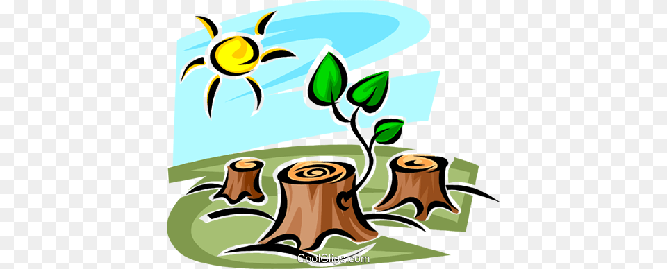Forestry And Logging Royalty Vector Clip Art Illustration, Plant, Tree, Tree Stump Png Image