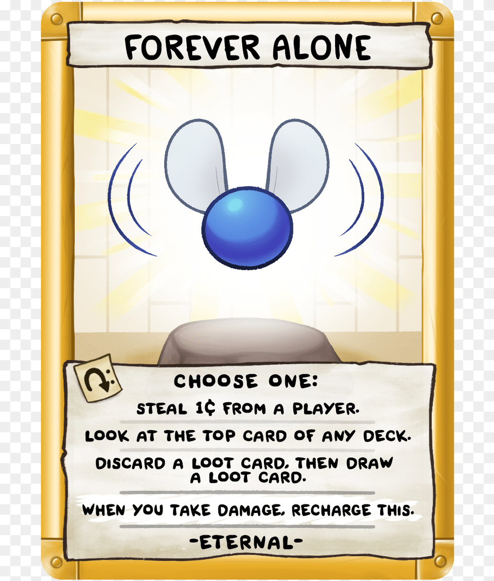 Forever Alone Binding Of Isaac Four Souls Blue Baby, Advertisement, Poster, Page, Text Png