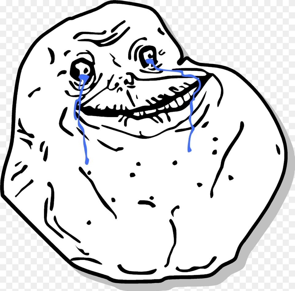 Forever Alone Forever Alone Troll Face, Art, Person, Drawing, Head Png