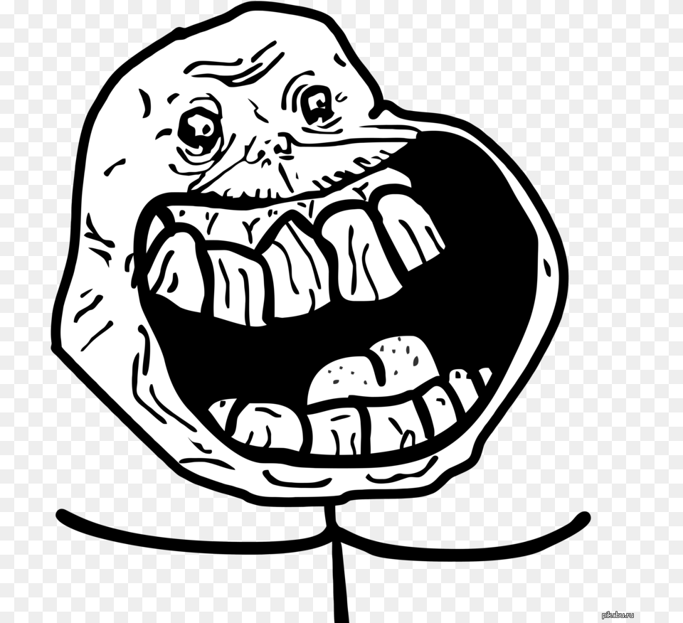Forever Alone Guy Troll Face Happy, Body Part, Mouth, Person, Teeth Free Transparent Png