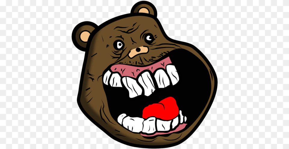 Forever Alone Happy Face Clipart Pedo Bear Gif Transparent, Body Part, Mouth, Person, Teeth Free Png Download